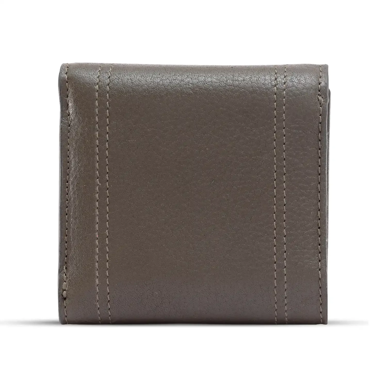 Women’s Genuine Leather Trifold Wallet with RFID Protection, Snap Closure and Zip Coin Pocket in Olive Green, image 4